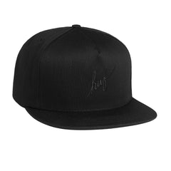 TONAL SCRIPT SNAPBACK // BLACK