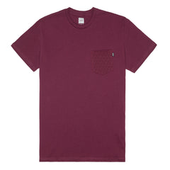 TRIPLE TRIANGLE POCKET TEE // BURGUNDY