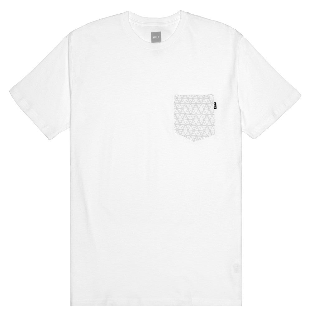 TRIPLE TRIANGLE POCKET TEE // WHITE