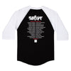 HUF X THE SHRINE BLESS OFF EURO TOUR RAGLAN // BLACK / WHITE