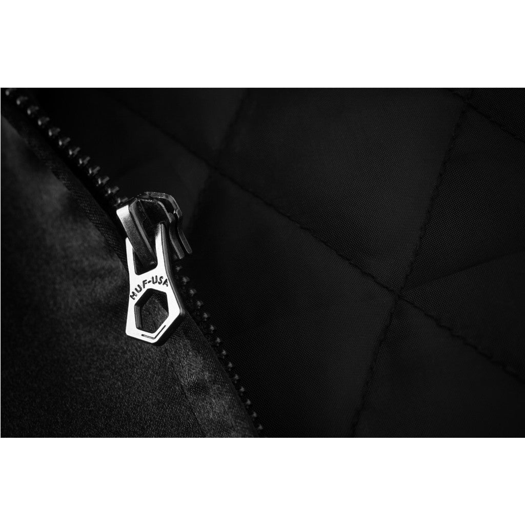 huf-staging - HUF X THRASHER SATIN SOUVENIR JACKET // BLACK