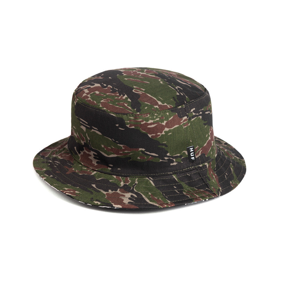 YOUTH TIGER CAMO REVERSIBLE BUCKET // BLACK / OLIVE