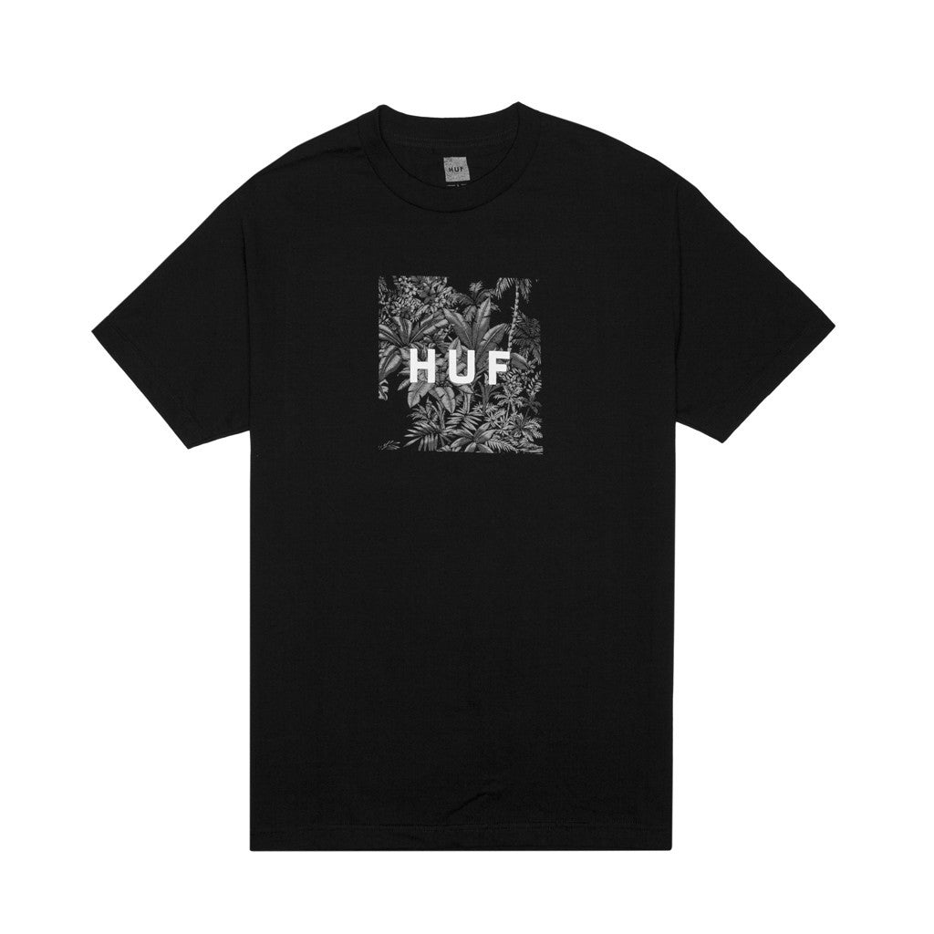 TROPICAL BOX LOGO TEE // BLACK / BLACK