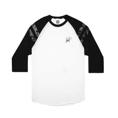 TROPICS FULL SLEEVE RAGLAN // WHITE / BLACK
