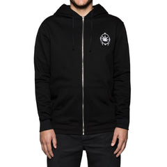 HUF X J MONEY CHRONIC ZIP HOOD // BLACK