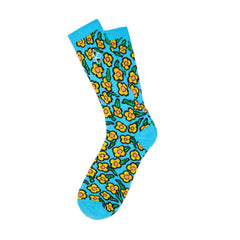 HUF X KROOKED FLOWERS SOCKS  // PEACOCK