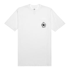 HUF X J MONEY CHRONIC POCKET TEE // WHITE