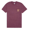 CLASSIC H POCKET TEE SP15 // MAROON HEATHER